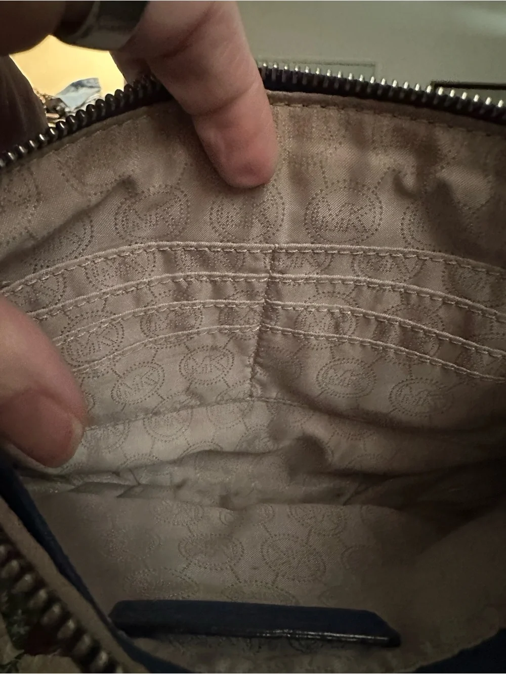 Michael Kors Electric Blue Pebbled Leather Crossbody Bag